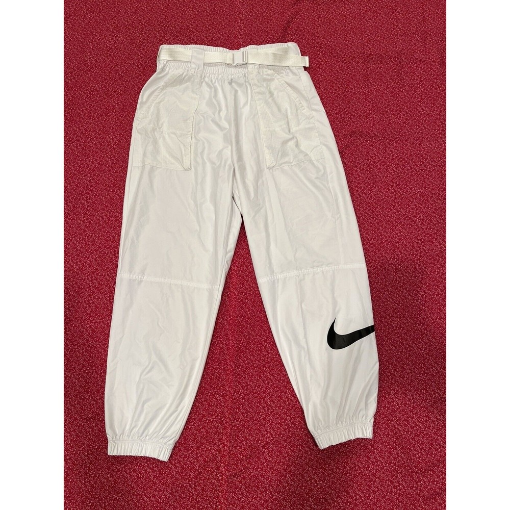 Nike Women’s White Woven Swoosh Pants Size M CJ3776-100